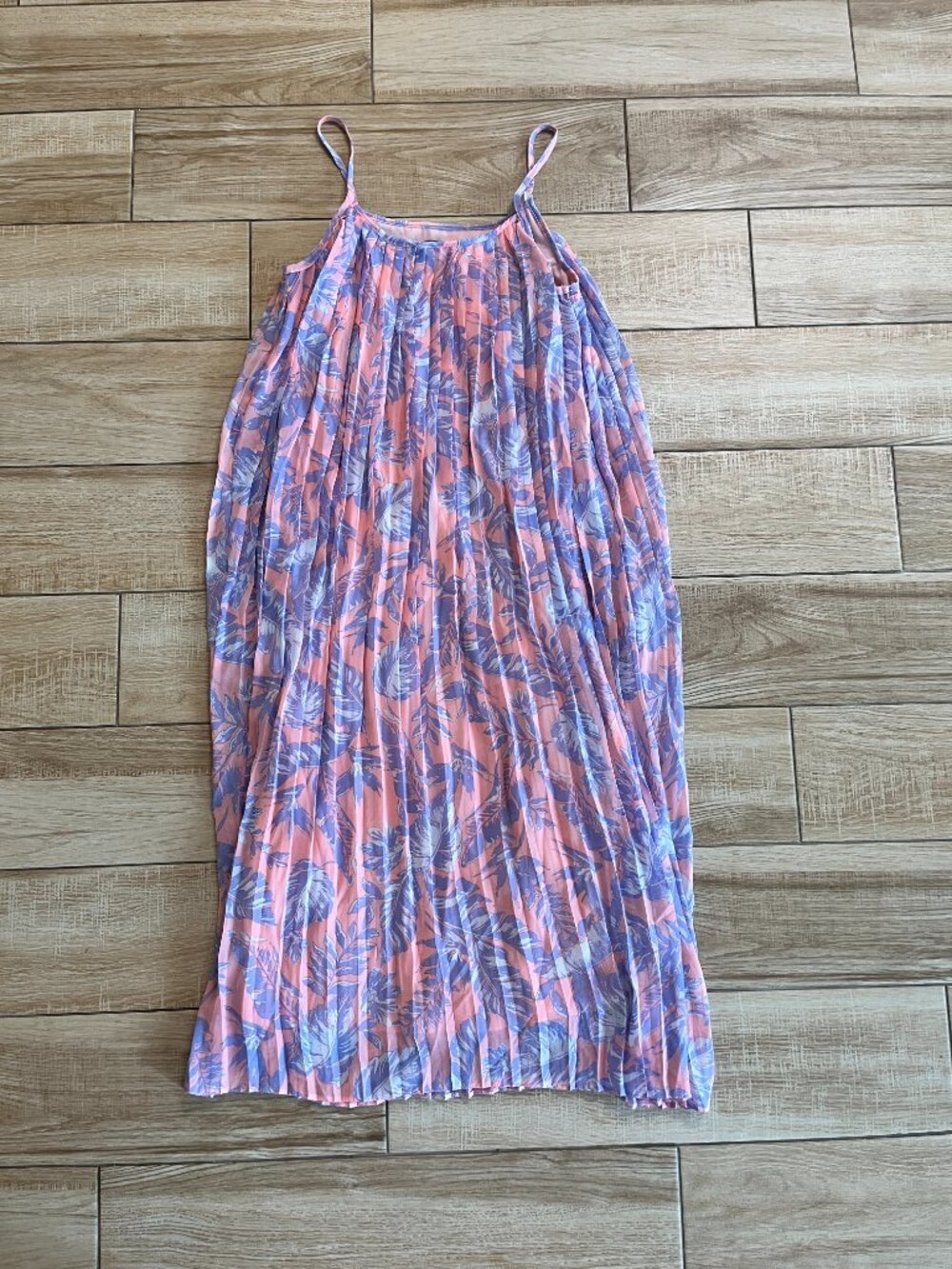 Womens New Look Pink/Purple Pleated Midi Dress - 6 - Picture 4 of 5